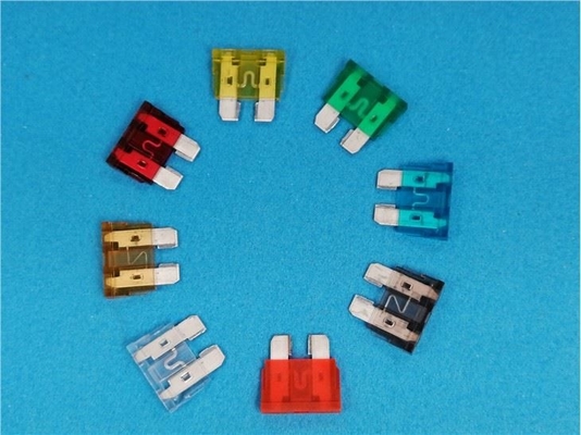 نحاس قصدير تصفيح PBT Mini LED Car Blade Fuse 1A-40A التصنيف الحالي
