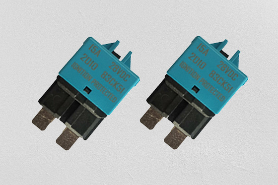 28VDC Resettable Circuit Breaker Blade Fuse ، 15A Auto Reset Blade Fuse