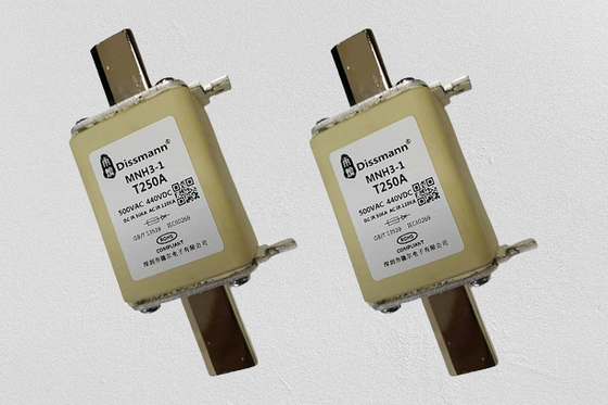الجهد العالي NH نوع HRC Fuse قدرة كسر عالية 250A التصنيف الحالي