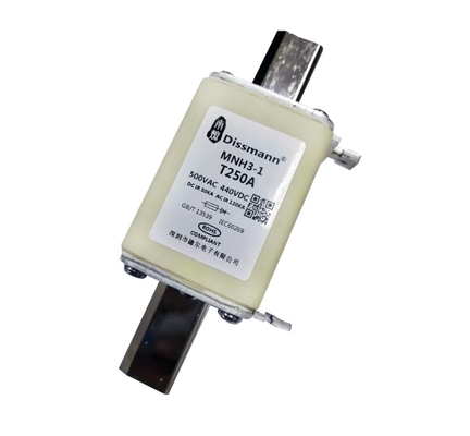 الجهد العالي NH نوع HRC Fuse قدرة كسر عالية 250A التصنيف الحالي