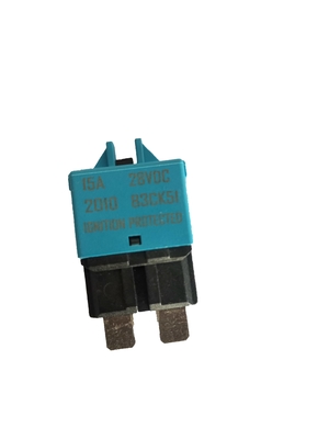 28VDC Resettable Circuit Breaker Blade Fuse ، 15A Auto Reset Blade Fuse